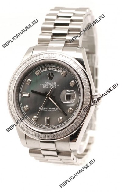 Rolex DayDate Japanese Replica Watch in Pearl Dial