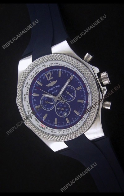 Breitling Bentley Chronograph Japanese Replica Watch in Blue Dial