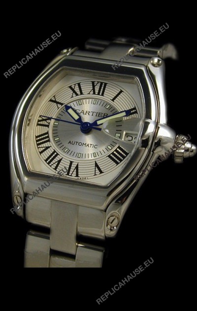 Cartier Roadster Swiss Replica Watch in White Dial