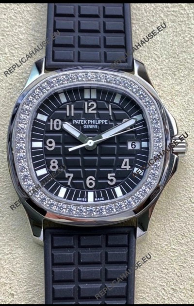 Patek Philippe Aquanaut LUCE 5072A-001 Quartz Swiss Replica Watch in Black Dial 35MM