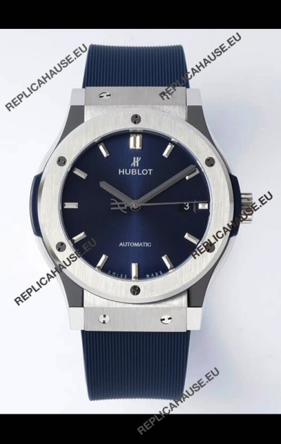 Hublot Classic Fusion Steel Blue Dial 42MM Swiss Replica Watch 1:1 Mirror Quality