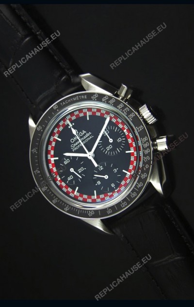 Omega Speedmaster Tintin Moon Swiss Replica Watch with Leather Strap