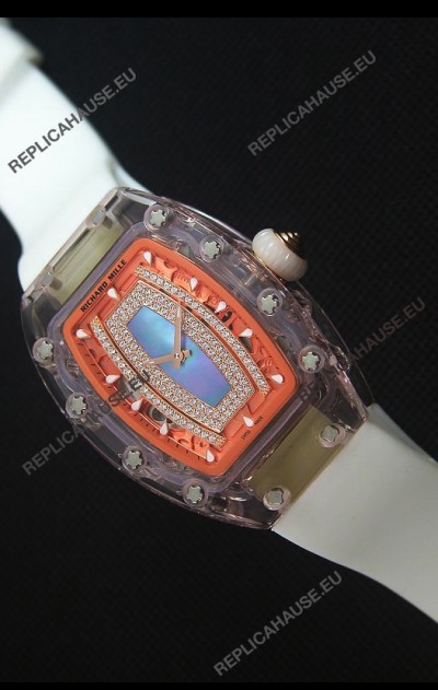 Richard Mille RM07-02 Sapphir Ladies Swiss Replica Watch in Blue Pearl Dial 
