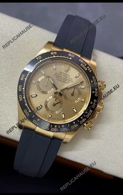 Rolex Cosmograph Daytona 116518LN-0037 Yellow Gold Original Cal.4130 Movement - 904L Steel Watch