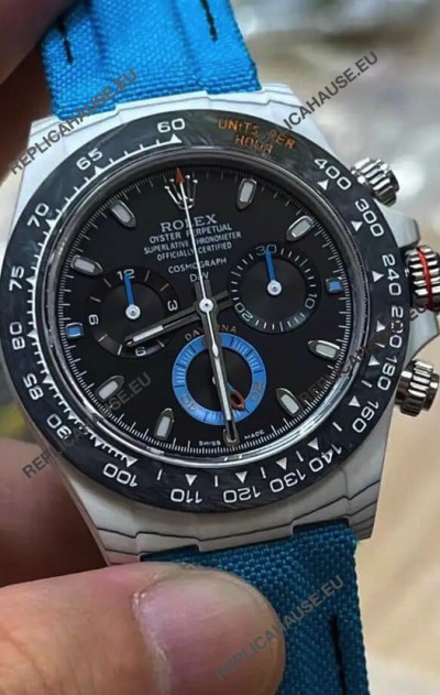 Rolex Cosmograph Daytona DiW RACING BLUE Edition Carbon Fiber Watch - Cal.4130 Movement 