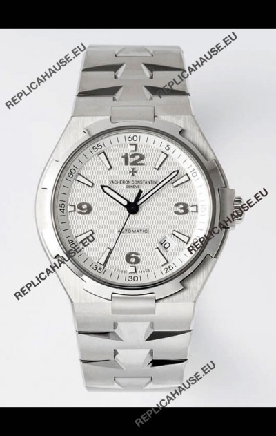 Vacheron Constantin Overseas 1:1 Mirror Swiss Replica Watch in White Dial - Steel Strap