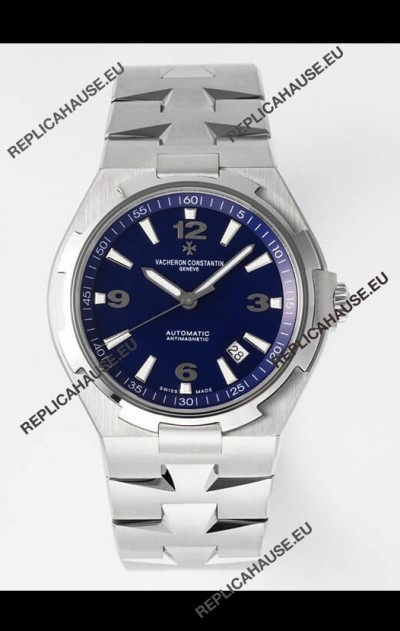 Vacheron Constantin Overseas 1:1 Mirror Swiss Replica Watch in Steel Blue Dial - Steel Strap