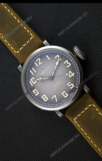 Zenith Pilot Type 20 Extra Special Grey Dial Swiss Replica Watch 40MM