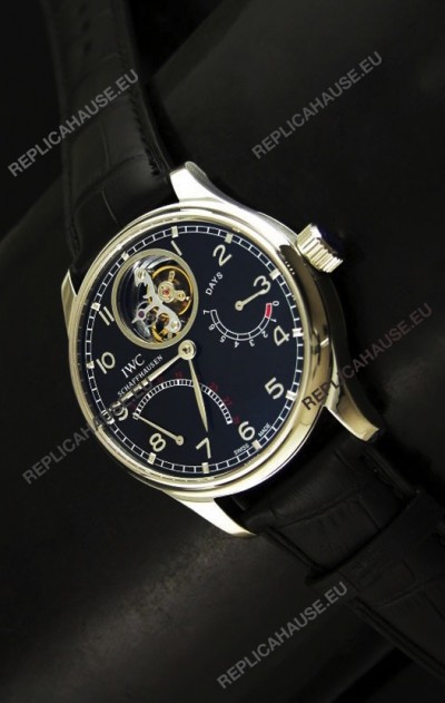IWC Portugese Mystere TourbillonSwiss Replica Watch in Black Dial