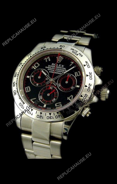 Rolex Daytona Cosmograph Swiss Replica Watch in Black Dial
