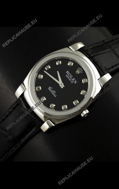 Rolex Cellini Japanese Replica Steel Watch in Numeral Markers